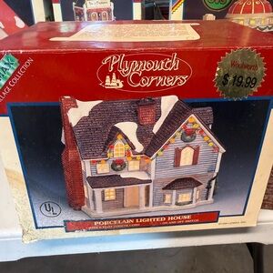 Plymouth Corners Porcelain Lighted House